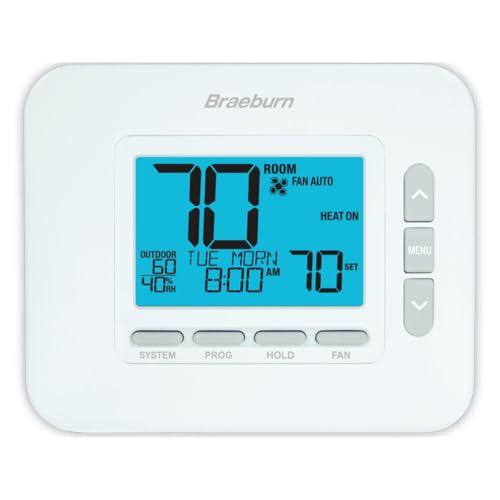 Replacement for Braeburn 4235 3H/2C Programmable Thermostat with Dry Contact and Humidity Contro