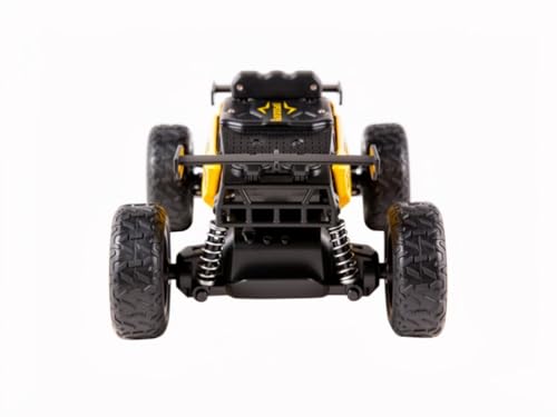 Image of RC Off-Road Buggy Car with Remote Controller, Yellow and Black, 4-Wheel Drive, All-Terrain Toy Vehicle