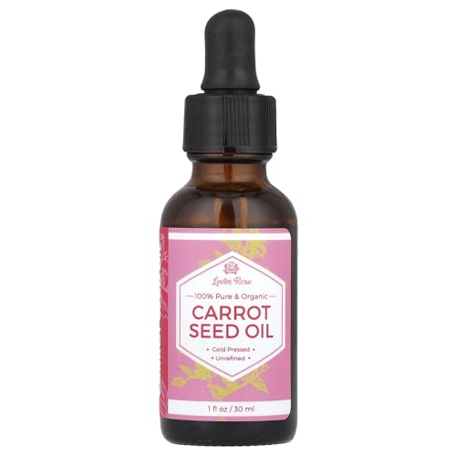 Huile de graines de carotte Leven Rose 100% pure et organique de 30 ml