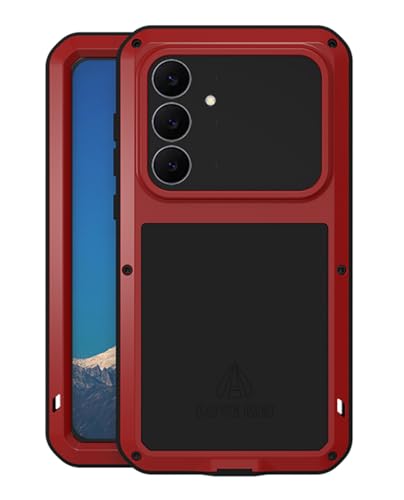 Coque Samsung S25 FE antichoc intégrale avec protection verre trempé rouge