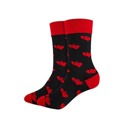 Oshhni Mid Calf Socks Novelty Gift Valentines Day Gifts Cotton Thick Winter Warm Breathable Valentine's Day Socks for Home Outdoor, style C