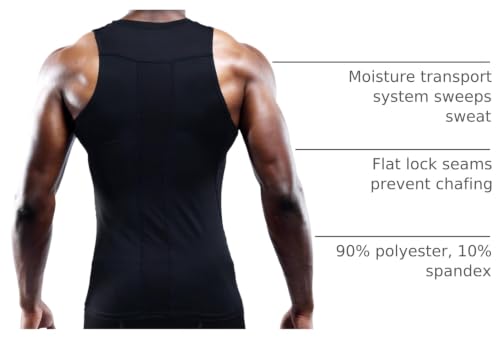 Image of NELEUS Men's 3 Pack Compression Shirt Sport Athletic Workout Tank Top