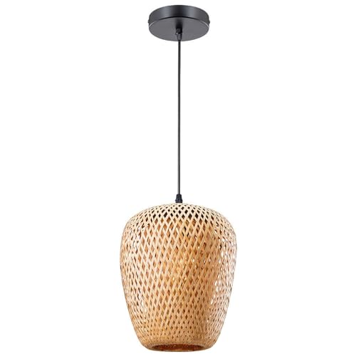 Luminaire suspendu en osier artisanat d'art pour décoration élégante