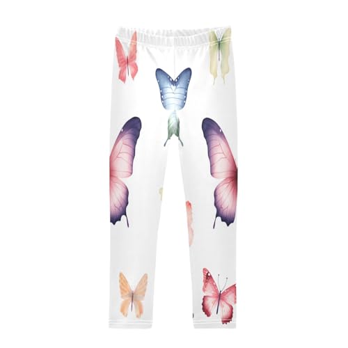 Toddler Girls Leggings Printed Yoga Pants Leggings Green Purple Red Butterfly for Kids