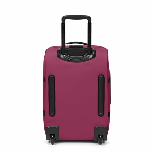 Image of EASTPAK Tranverz S - 42L Small Soft Sided Cabin Sized Luggage, Dual Compartments, TSA Lock, Compression Straps & Smooth Inline Wheels, Wine Burgundy