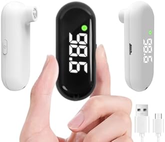Medical Forehead Thermometer, Rechargeable Thermometer for Adults and Kids, Portable Infrared Digital Thermometer with Fever Alarm and LCD Display, Fast Accurate 1s Instant Results (Black)
