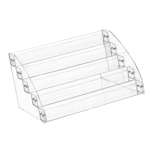MotiveTech Soporte Acrílico para Tarjetas de Visita, Dispensador de Escritorio, Estante de Almacenamiento para Coleccionables, Tarjeta de Felicitación. , 5 niveles