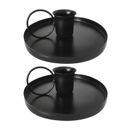 2 metalen ijzeren kandelaars, antieke ijzeren kandelaars, cilindrische kegelvormige kandelaars, geschikt voor kerstdecoratie, huwelijksdecoratie kandelaars en chique kandelaars. (Zwart)