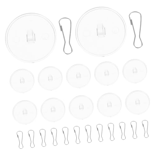 Gatuida 40 Piezas Ganchos Transparentes para Techo Autoadhesivos Pequeños Discos para Colgar Decoración Festiva y Bodas sin Daños Versátiles para Pared y Techo