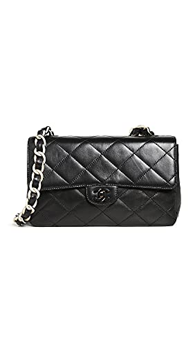 Chanel Women's Pre-Loved Black Lamb Flap Bag 10", Black, One Size