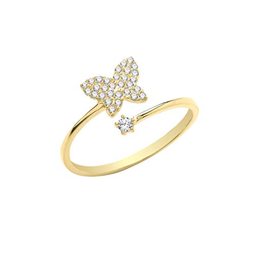 Bague Enveloppé Femme Or Jaune 9k et Oxyde de Zirconium WJS27431