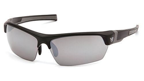 Venture Gear Tensaw Half-Frame High Performance Safety Eyewear, Black Frame, Silver Mirror Anti-Fog Lens - Venture Gear