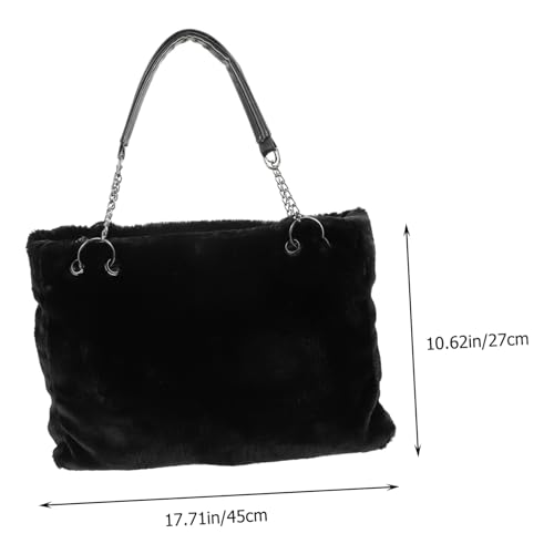 Plush Tote Bag for Women Stylish Fuzzy Handbag Large Capacity for Casual Outings and Night Out Lightweight Design2