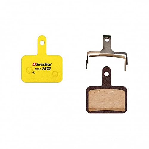 SwissStop RS Bicycle Disc Pads Model D15 for Shimano / TRP / Tektro / Quad Brake Calipers, Yellow