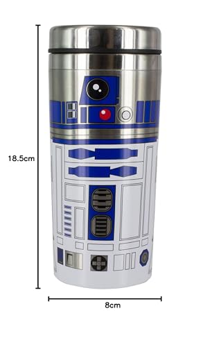 R2-D2 Travel Mug - Officially Licensed Star Wars Stainless Steel Flask, Novelty Gift for Lucas Film Fans, 450ml (15 fl oz) | Paladone
