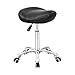 Krzesło stołowe do stołka stomatologicznego do masażu stomatologicznego do masażu włosów, estetyk Regulowany stołek do siedzenia siodła hydraulicznego z kołami (czarny)