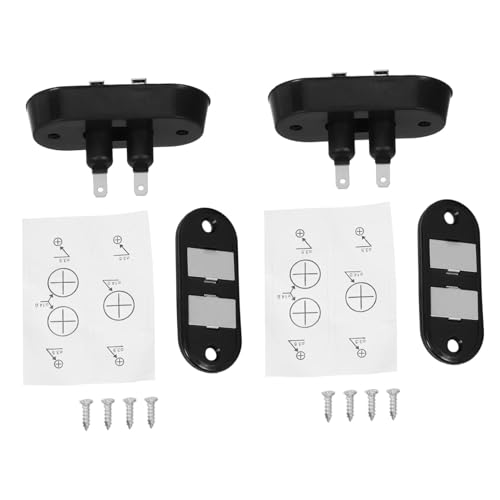 UTHCLO 2pcs Car Sliding Door Actuator Switch with Screws and Diagram Push Pull Lock Jamb for Car and Truck Alarm Central Locking System