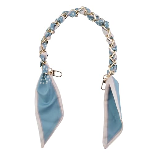 Image of Silk Scarf Purse Chain Strap Handbag Handle Replacement Elegant Bag Decoration for Ladies Bag