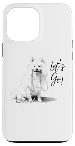 American Eskimo LET'S GO �f�U�C�� ? Happy Eskie Dog Lover �X�}�z�P�[�X iPhone 13 Pro Max �p
