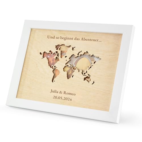 Geldgeschenk Weltkarte