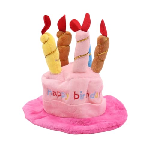 yes!fluffy ペットの誕生日帽子 バースデー お誕生日 プレゼント 記念日 帽子 ろうそく ケーキ型 ハット 小型 〜 中型犬 猫 小動物 ペット 写真 クリスマス かわいい コスチューム パーティー ハッピー アイテム グッズ 変身 コスプレ (