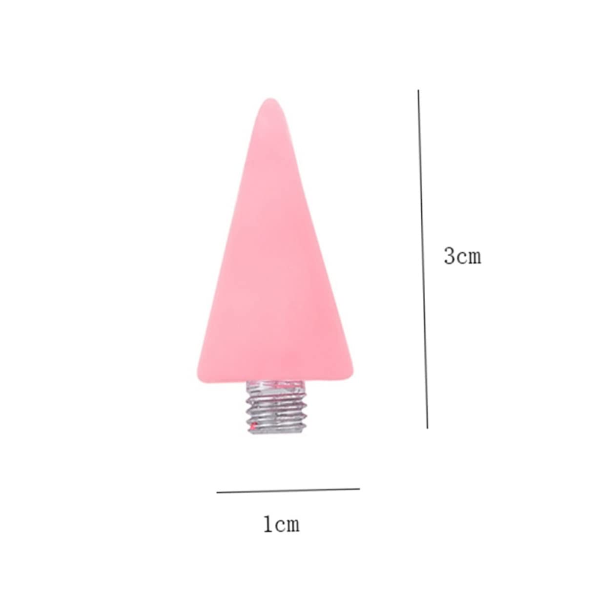 FOYTOKI 1Set Acrylic Pen Tips for Nail Art Manicure Pen Replacement Tips Mixed Colors White Yellow Blue Green Pink DIY Nail Art Tools for Home and Salon Use