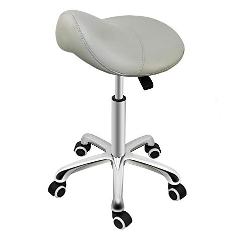 Grace&Grace Professional Saddle Stool Series Hydraulic Swivel Comfortable Ergonomic With Heavy Duty Metal Base For Clinic Dentist Spa Massage Salons Studio #TOP7