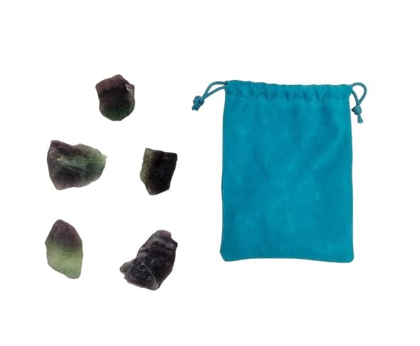 Piedra Fluorita Naturales de 20 a 30mm 5PCS, Fluorita en Bruto