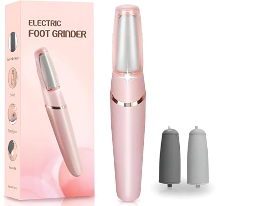 Image of Callus Remover for Feet - Rechargeable Pedicure Tool with Foot Filer & Scrubber Kit - Removes Dry, Hard & Dead Skin - Smooth Pedicure Wand - Professional Foot Care Machine for Silky Soft Feet