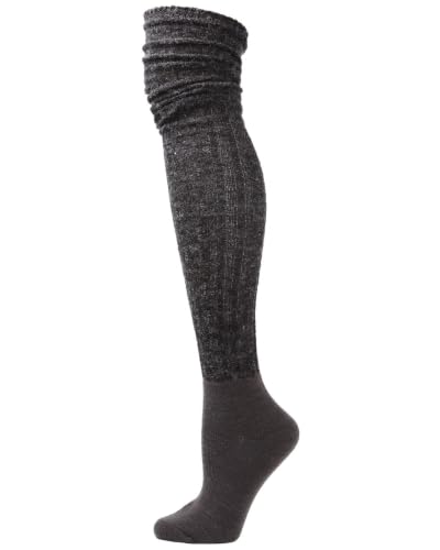 Image of MeMoi Jumbo Cable Over The Knee Cotton Blend Warm Socks