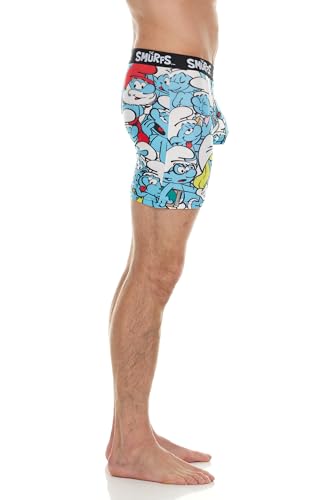 The Smurfs Men's Boxer Briefs - No Fly, Anti-Chafing Stitching, Comfort Shaped/Cotton Lined Crotch4