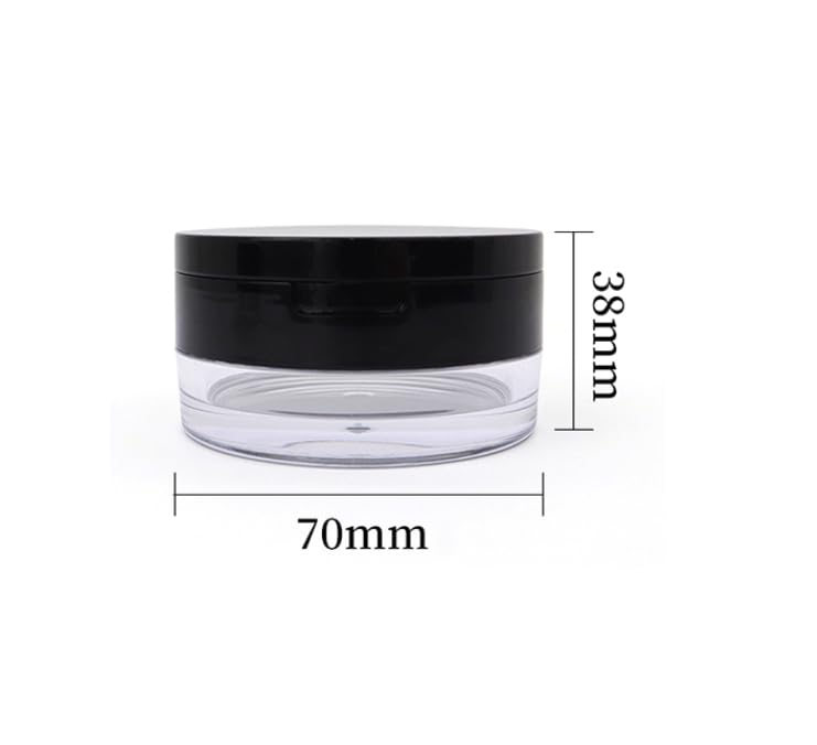 Capacity 20 ml(0.68oz) Empty Reusable Plastic Loose Powder Compact Container Plastic Cosmetic Jars Travel Containers Refillable Powder Bottle Box Makeup Powder Holder with Sifter and Lid2