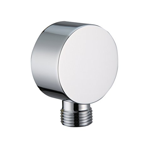 Kelica All Brass Wall Mount Supply Elbow For Hand Shower, 1/2" NPT Wall