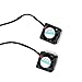 FainWan 2pcs USB 5V DC Fan 2510 Small 2 pin Cooling Cooler Computer 25mm X 10mm (25x25x10)