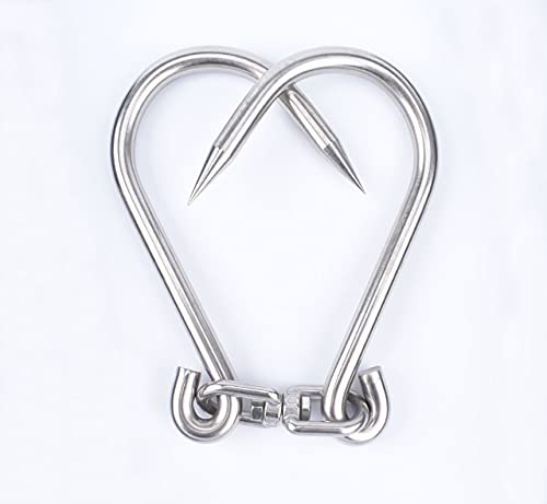 Alele Swiveling Meat Hook,10Mm Heavy Duty Stainless Steel Processing Butcher Hooks - Large Fish,Hunting,Carcass Hanging Hook Pack Of 2 (13Inch Swiveling Meat Hook) #TOP3