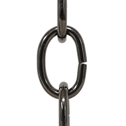 Image of RCH Hardware CH-S56-11S-GUN Steel Chandelier Chain 9 Gauge, Gunmetal (1 Foot)