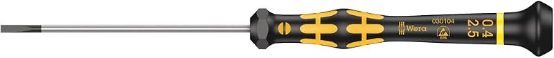 Chave de Fenda Wera 1578 A ESD Kraftform Micro 0,40 x 2,5 x 80 mm para Parafusos de Fenda