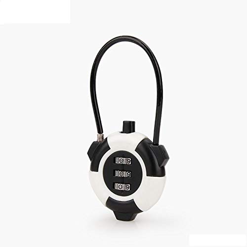 Gangkun Reiserucksack, Gepäckschloss, diebstahlsicheres Vorhängeschloss, Metall-Minischloss@Schwarz Cover