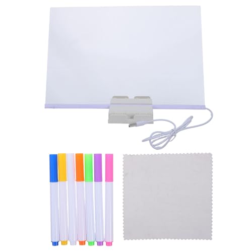 Tableau blanc LED acrylique pour messages et dessins de bureau