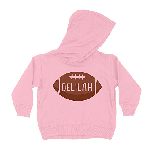 Football Delilah Kids Hoodie Sweatshirt Toddler 2T Light Pink