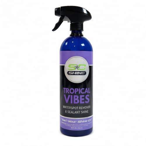 SC Wake Tropical Vibes Boat Water Spot Remover & Sealant Shine | Marine Water Stain Remover | Boat Cleaner Spray for Fiberglass, Gelcoat & Metal | Salt, Hard Water & Streak Free Shine Protection