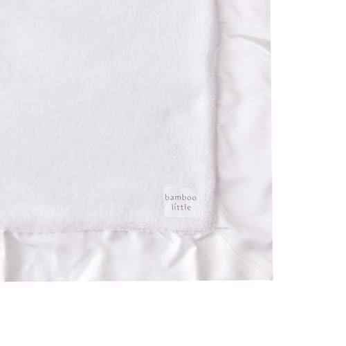 Image of Ultra-Soft Lovey Security Blanket Plush, Satin Trim 16x16 Cream