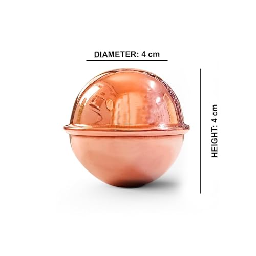 Image of Ayurvedic Copper Ball Drinking Water Purification & Infusion, Copper Metal Ball bring Integrity and Clear Thinking with Natural Energy and Meditation, Water Charger Pack of 4
