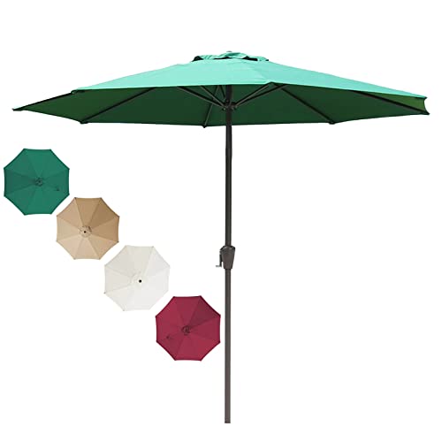 Parasol de jardín de 10 pies con manivela para sombreado exterior