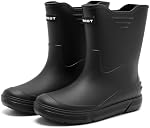 Rain Boots for Men, Waterproof Rubber Boots Superior Durable Mid Calf Garden Boots Non-Slip Mud Boots, Platform Fishing Boots for Outdoor Comfort Work Boots