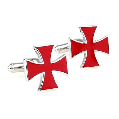Mancuernillas Cruz Roja para Hombre, Accesorios Religiosos miniatura 2