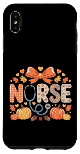 秋 かぼちゃ 看護師 聴診器 ハッピー 秋 yall 女性 看護師 スマホケース iPhone XS Max 用