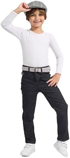 بنطلون وايد ليج جينز بحزام أولادي من ALBADI JEANS