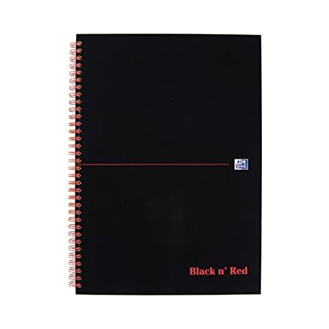 Black n' Red A4 Square Wirebound Notebooks Cover