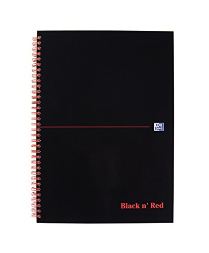 Black n' Red 5mm Square Wirebound Hardback Notebook A4 (Pack of 5)